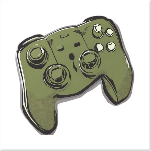 Camouflage Game Controller Illustration No. 547 Wall Art by cornelliusy